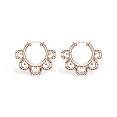 Abrik Rose Gold Hoop Earrings