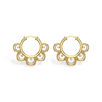 Abrik Yellow Gold Hoop Earrings