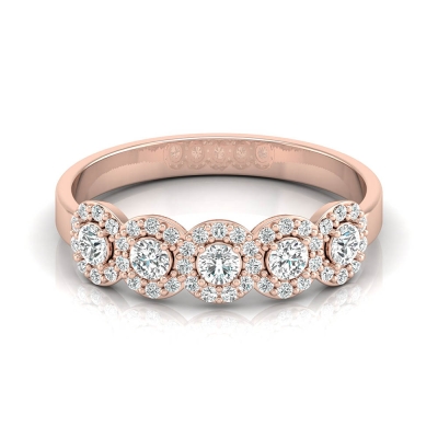 Anzai Rose Gold Diamond Ring