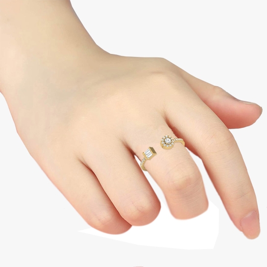 Okos Rose Gold Diamond Ring