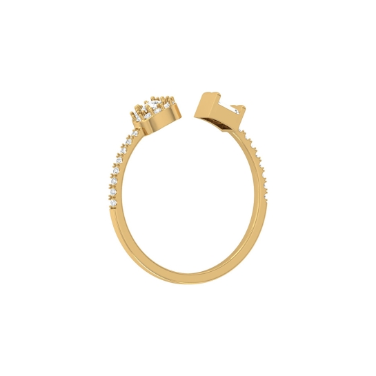 Okos Yellow Gold Diamond Ring