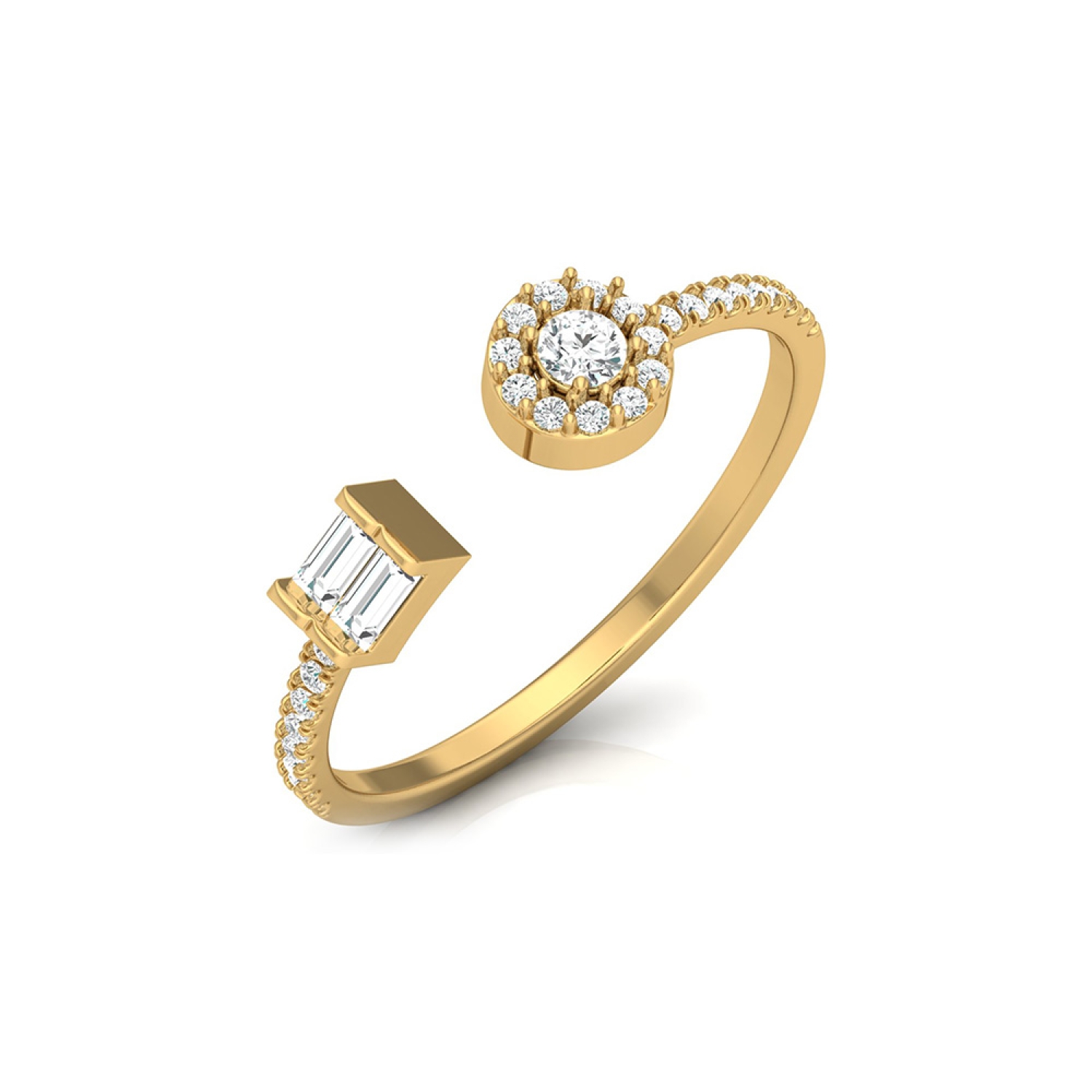 Vittore ring, Round cut, White, Gold-tone finish | Swarovski
