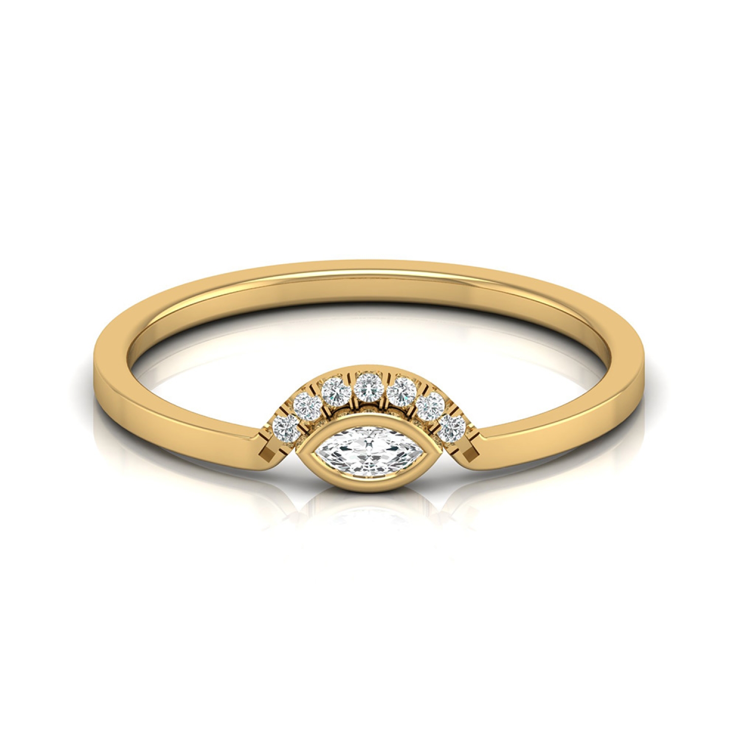 14K yellow gold oval diamond engagement ring - deJonghe Original Jewelry