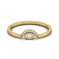 Jiva Yellow Gold Diamond Ring