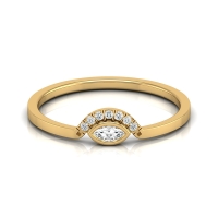 Jiva Yellow Gold Diamond Ring