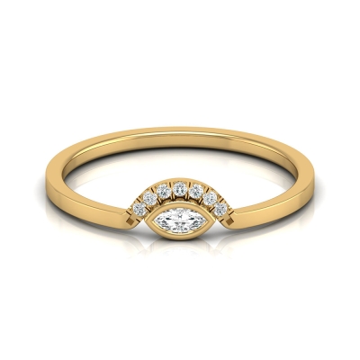 Jiva Yellow Gold Diamond Ring