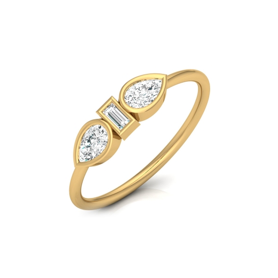 Raavi Yellow Gold Diamond Ring