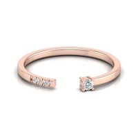 Kashvi Rose Gold Diamond Ring