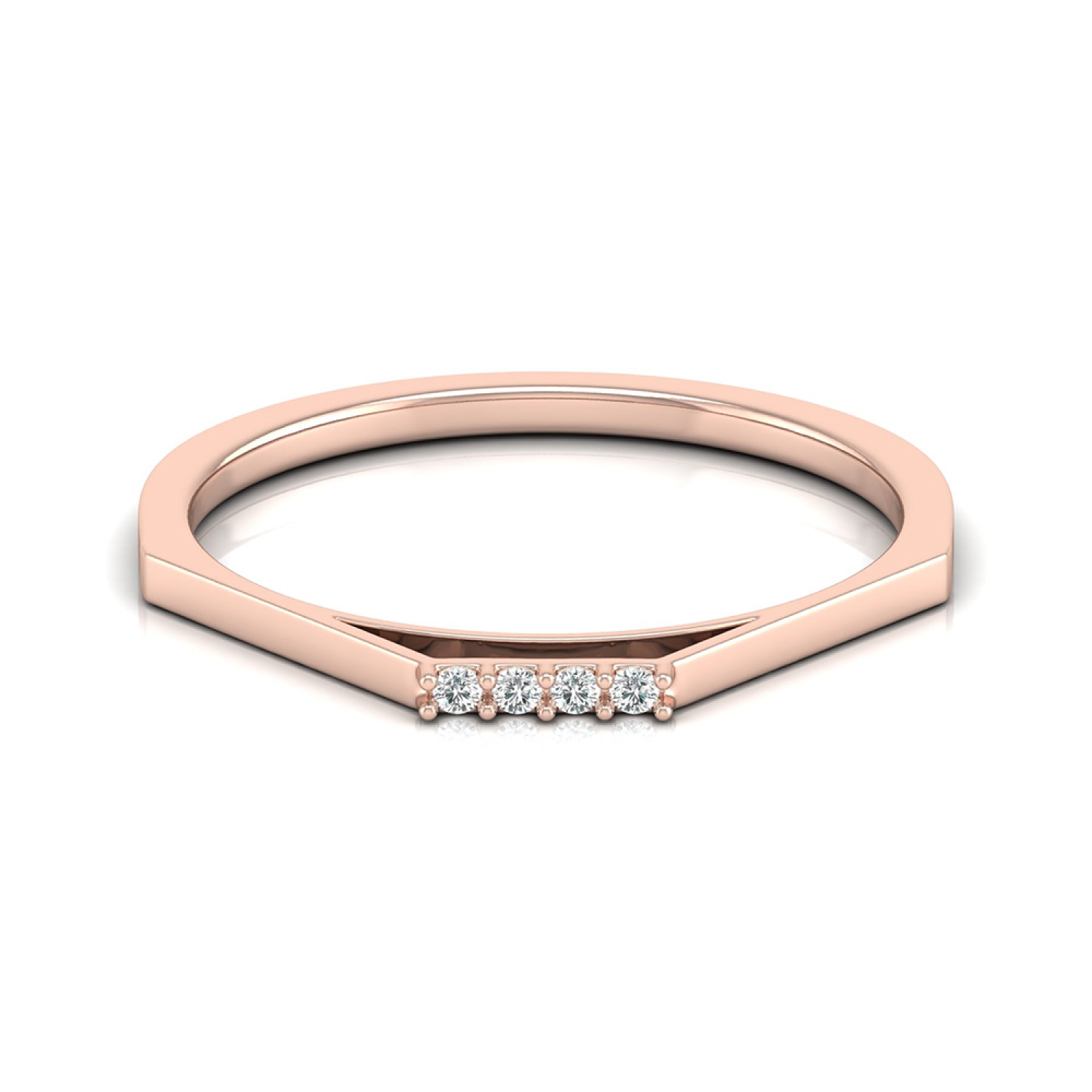 Bold Layered Rose Gold and Diamond Ring for Men
