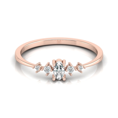 Aashvi Rose Gold Diamond Ring