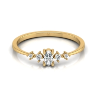 Aashvi Yellow Gold Diamond Ring