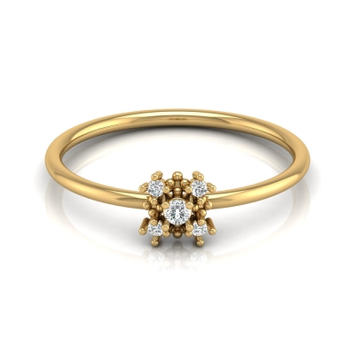 Aria Yellow Gold Diamond Ring
