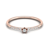 Nihira Rose Gold Diamond Ring