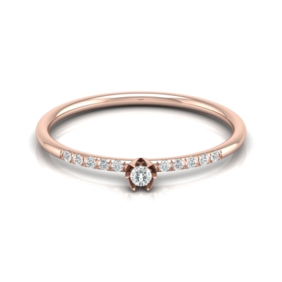 Nihira Rose Gold Diamond Ring
