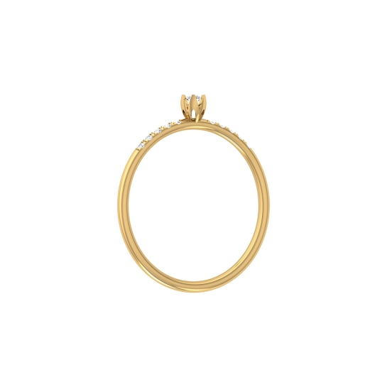 Nihira Yellow Gold Diamond Ring