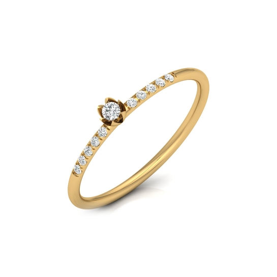 Nihira Yellow Gold Diamond Ring