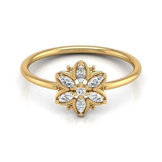 Aarya Yellow Gold Diamond Ring