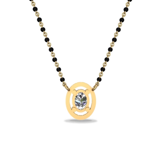 Lustrous Oval Mangalsutra Pendant