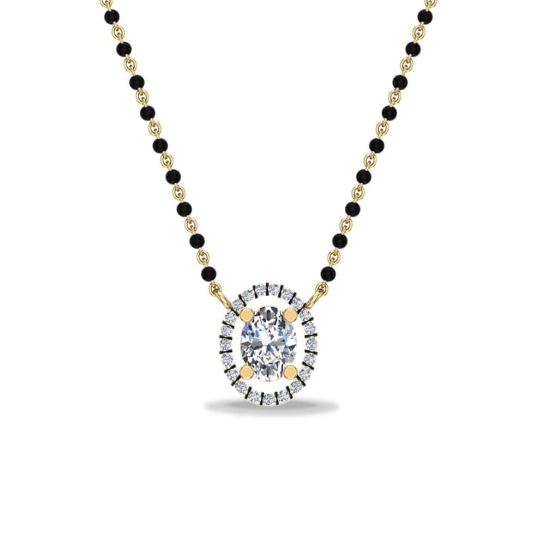 Lustrous Oval Mangalsutra Pendant