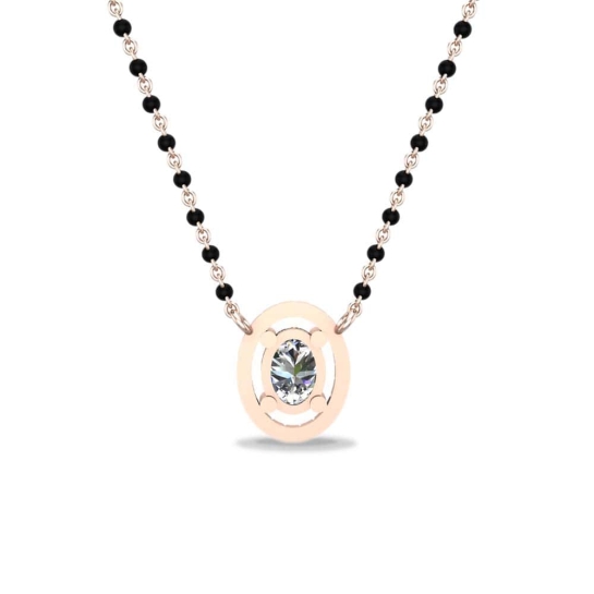 Lustrous Oval Mangalsutra Pendant