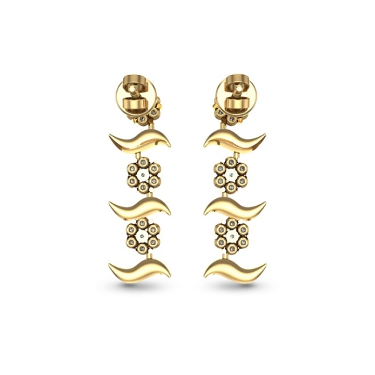 Nishi Rose Gold Diamond Stud Earring