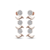 Nishi Rose Gold Diamond Stud Earring