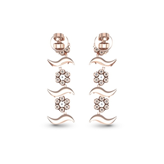 Nishi Yellow Gold Diamond Stud Earring