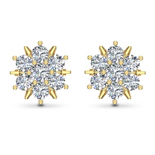 Siya Rose Gold Diamond Stud Earrings