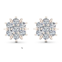 Siya Rose Gold Diamond Stud Earrings