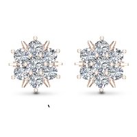 Siya Rose Gold Diamond Stud Earrings