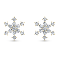 Akiko Yellow Gold Diamond Stud Earring