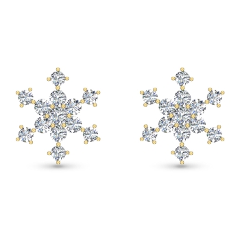 Akiko Yellow Gold Diamond Stud Earring