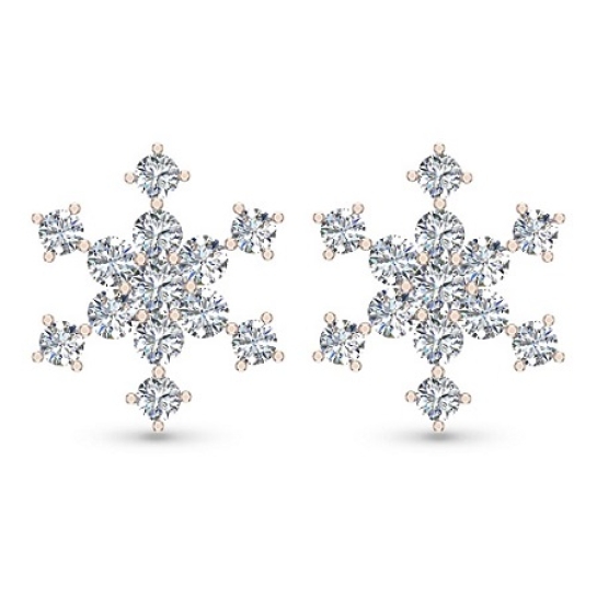 Akiko White Gold Diamond Stud Earring