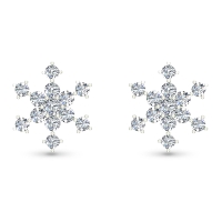 Akiko White Gold Diamond Stud Earring
