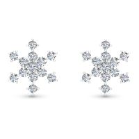 Akiko White Gold Diamond Stud Earring