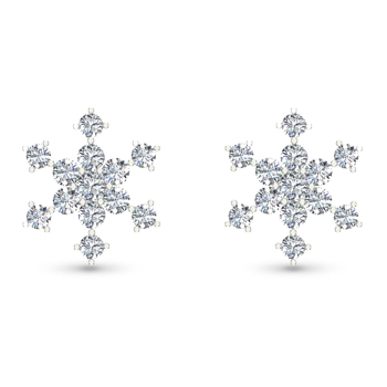 Akiko White Gold Diamond Stud Earring