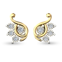 Mahika Yellow Gold Diamond Stud Earring