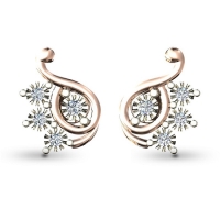 Mahika Rose Gold Diamond Stud Earring