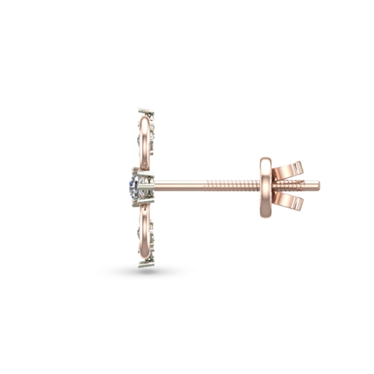 Niva Rose Gold Diamond Stud Earring