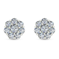 Leesa White Gold Diamond Stud Earrings