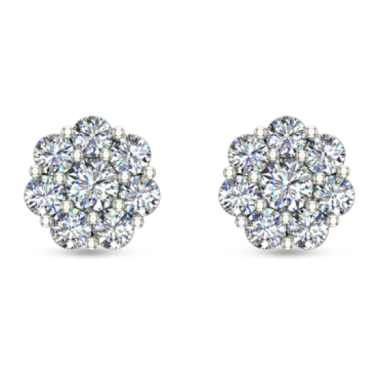 Leesa White Gold Diamond Stud Earrings