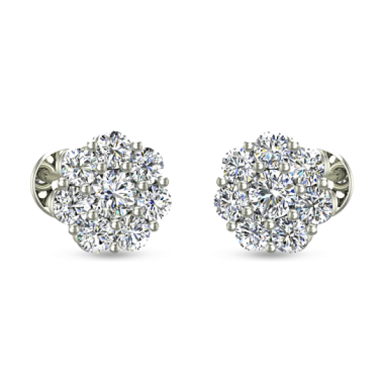 Leesa White Gold Diamond Stud Earrings