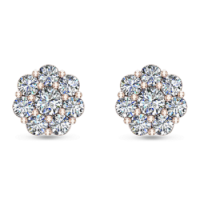 Leesa Rose Gold Diamond Stud Earrings