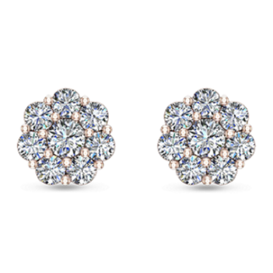 Leesa White Gold Diamond Stud Earrings