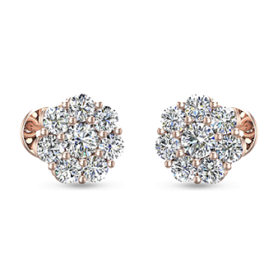 Leesa White Gold Diamond Stud Earrings