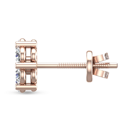 Leesa Rose Gold Diamond Stud Earrings