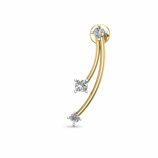 Sanaya Yellow Gold Diamond Stud Earring