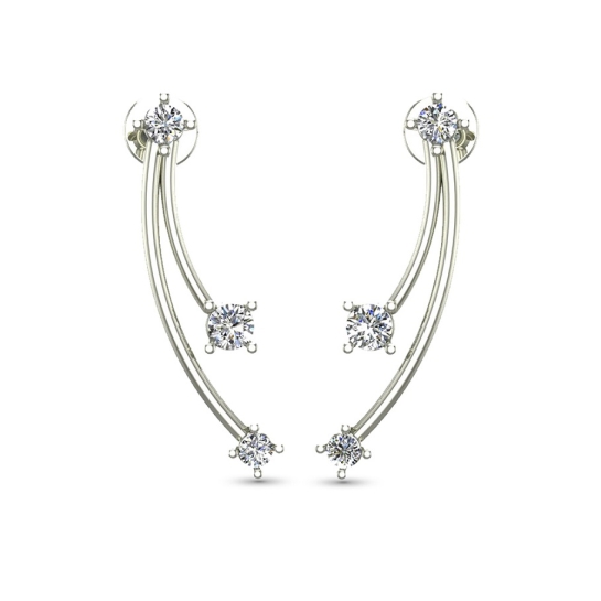 Sanaya White Gold Diamond Stud Earring