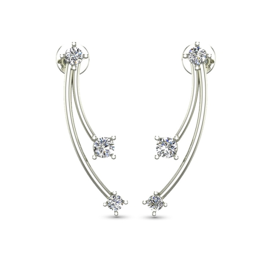 Sanaya Yellow Gold Diamond Stud Earring