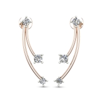 Sanaya Rose Gold Diamond Stud Earring